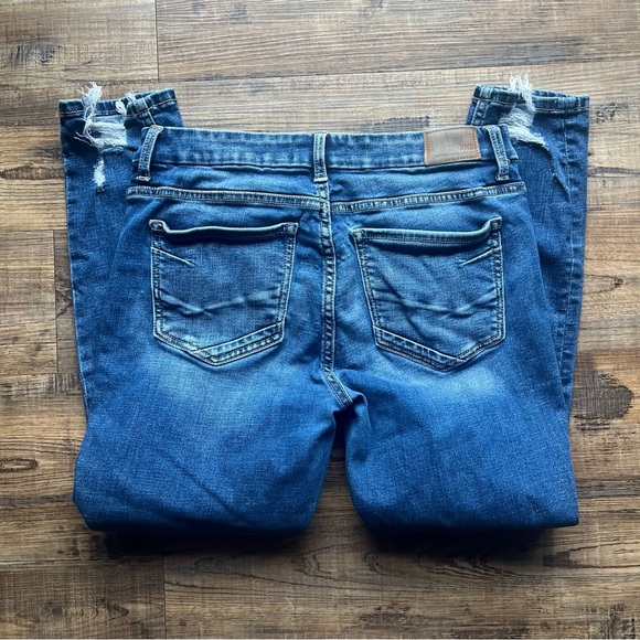 BKE Womens Payton Universal Fit Mid-Rise Ankle Skinny Jeans Distressed Sz  29x27 - Picture 8 of 9